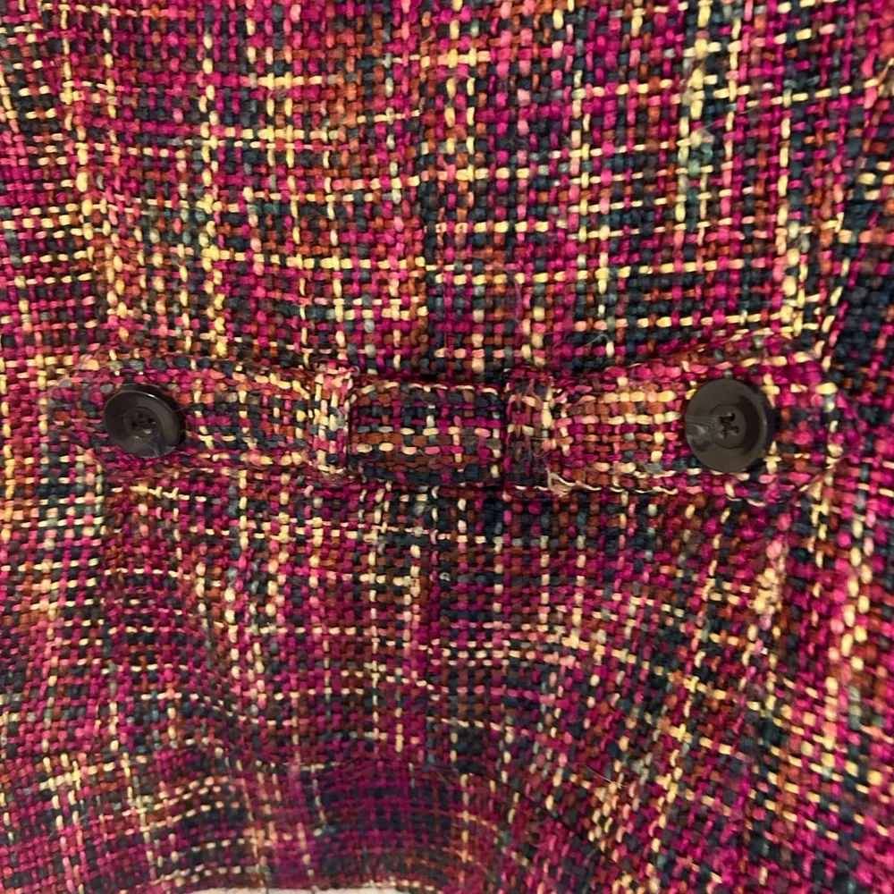 Denim Lab tweed multicolor button down lined size small long sleeve suit jacket - Picture 4 of 7